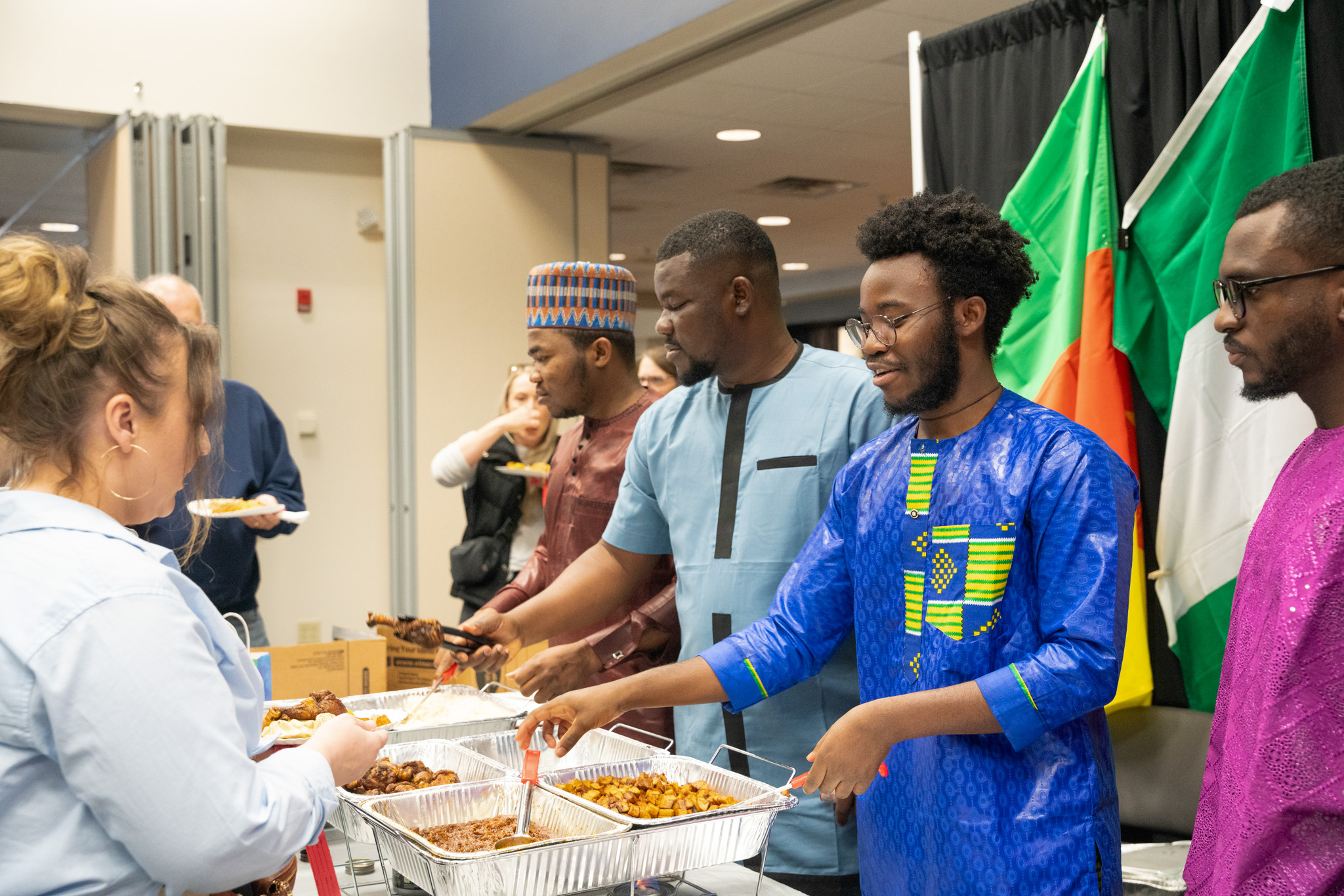 Serving food at the Cultural Expo