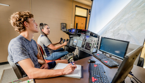 Flight simulator at South Dakota Mines