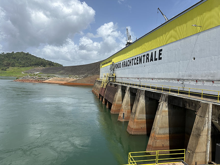 Mines faculty visited the Afobaka hydroelectric dam, which provides most of the energy for Suriname.