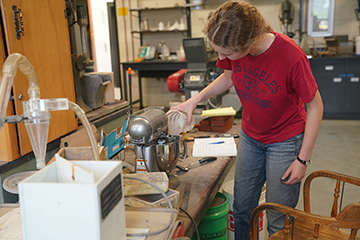 : Ann Sheehy, an incoming Mines first-year student, spent the summer looking at the characterization, processing and performance of Belle Fourche shale for ceramics.