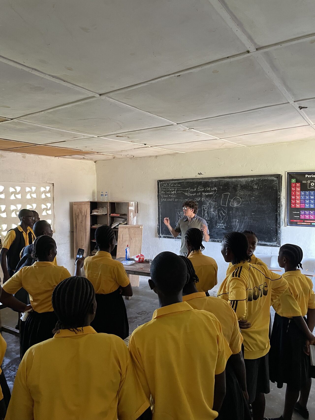 During their nine-day trip to the west African country, Jonathan Brickey and Cambell Thompson tackled three projects: installing a Starlink system to provide reliable internet access for students, teachers and administrators; conducted hands-on science labs for seventh – 11th-grade students who have little access to experiential learning; and developed a utility map of the village’s plumbing, electrical and sewage systems to support future development.