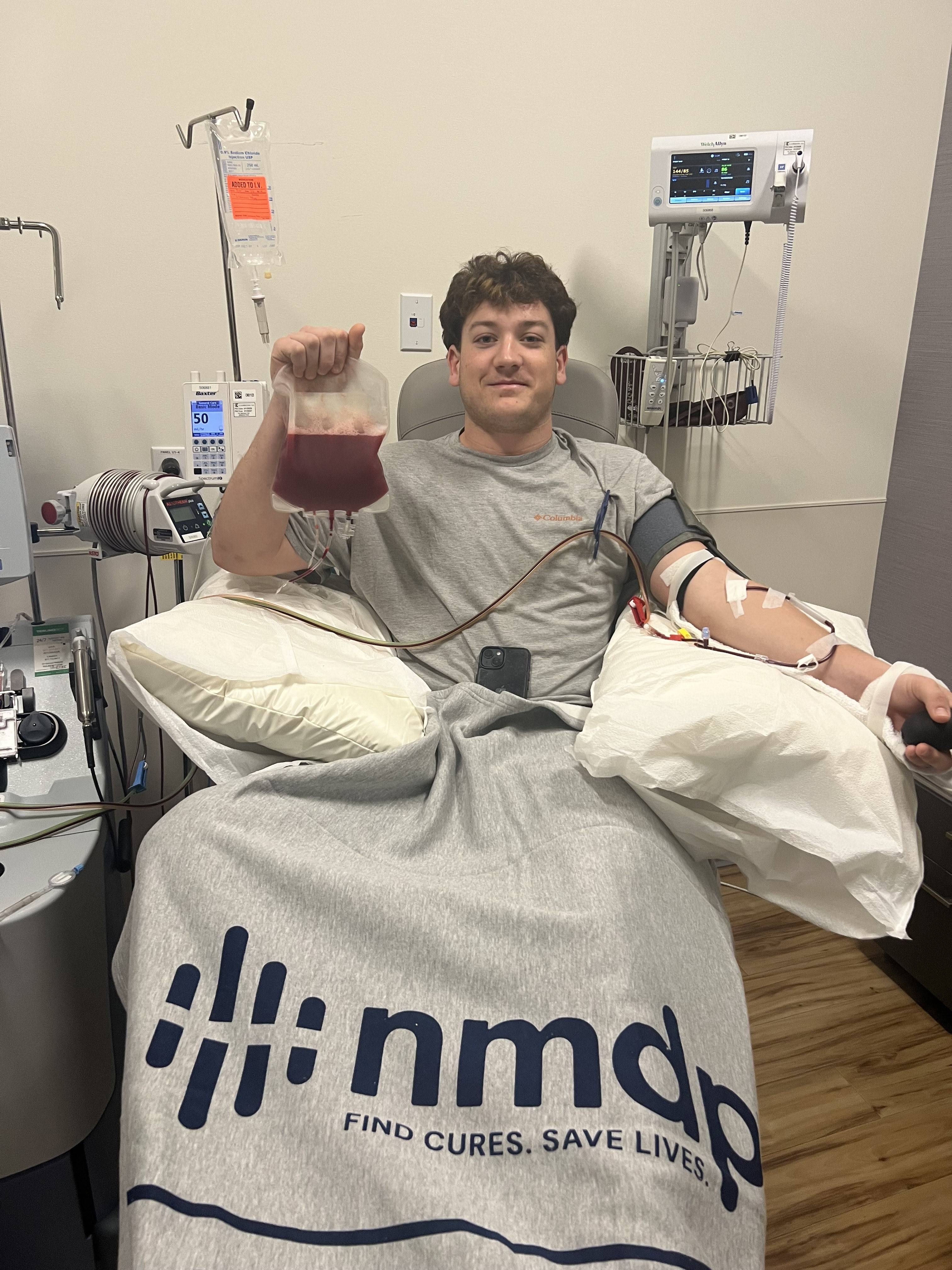 Hardrocker football player Griffin Taylor, a sophomore mechanical engineering major, donated to save a life after registering with the bone marrow registry.