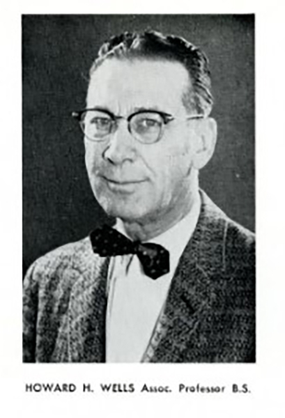 Professor Howard Wells joined the faculty of South Dakota Mines in 1938 teaching economics for more than 30 years. He coached the university’s forensic teams from 1959 to 1970. 