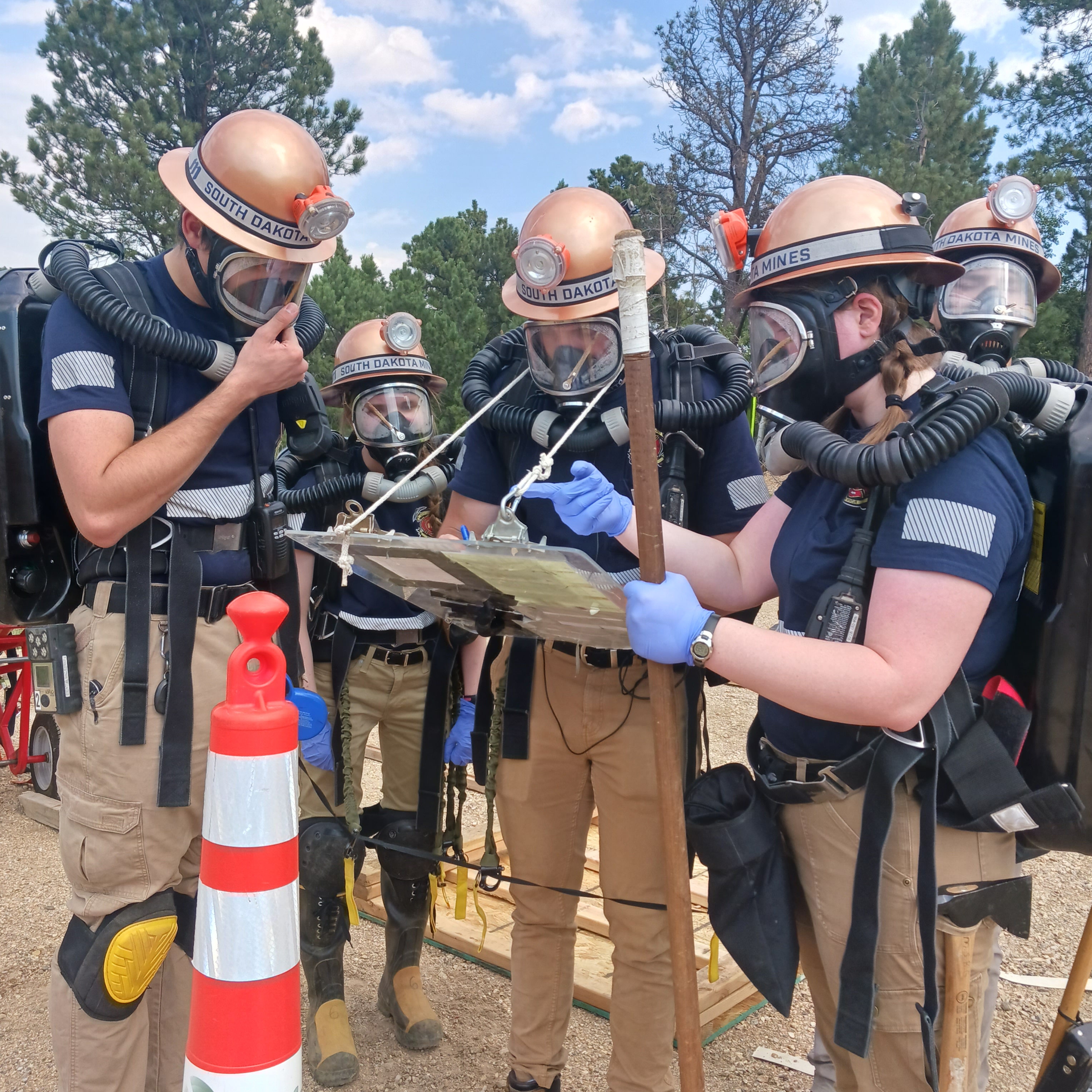 Trainings like the one at SURF also help the team hone their skills for the Mine Emergency Response Development (MERD) competitions.