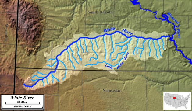 Example of a watershed area used for monitoring water quality.