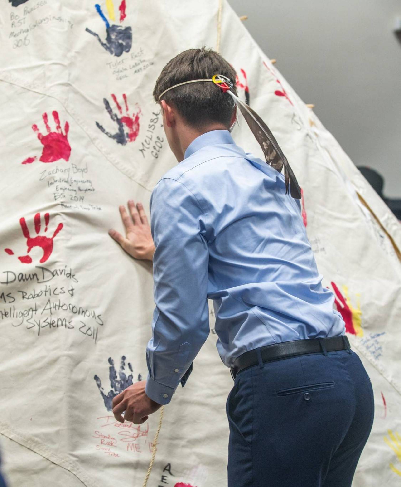 Handprint on Teepee