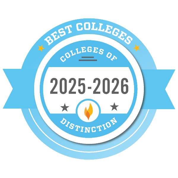Best Colleges 2025-2026 badge from Colleges of Distinction.