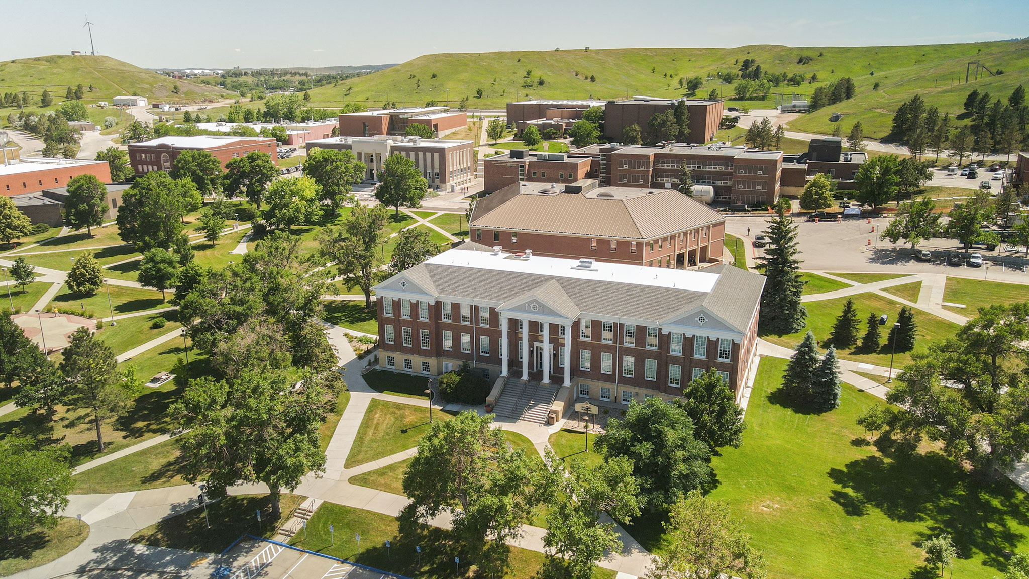 Aerial view of campus